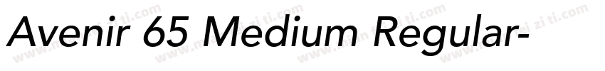 Avenir 65 Medium Regular字体转换